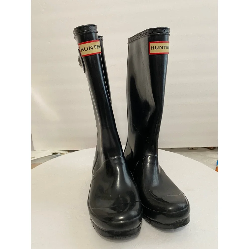 Hunter Original Kids Gloss Black‎ Waterproof Rain Boots W23991 2b US 13 UK 32 EU